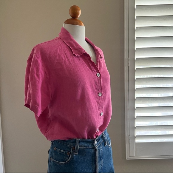 Hot Cotton/Marc Ware 100% Linen Button Down - Picture 3 of 7
